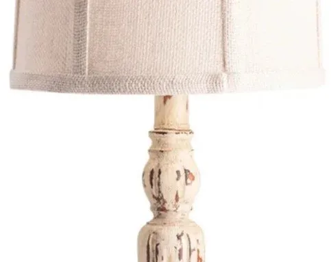 ROCHE BEIGE/OFF-WHITE TABLE LAMP