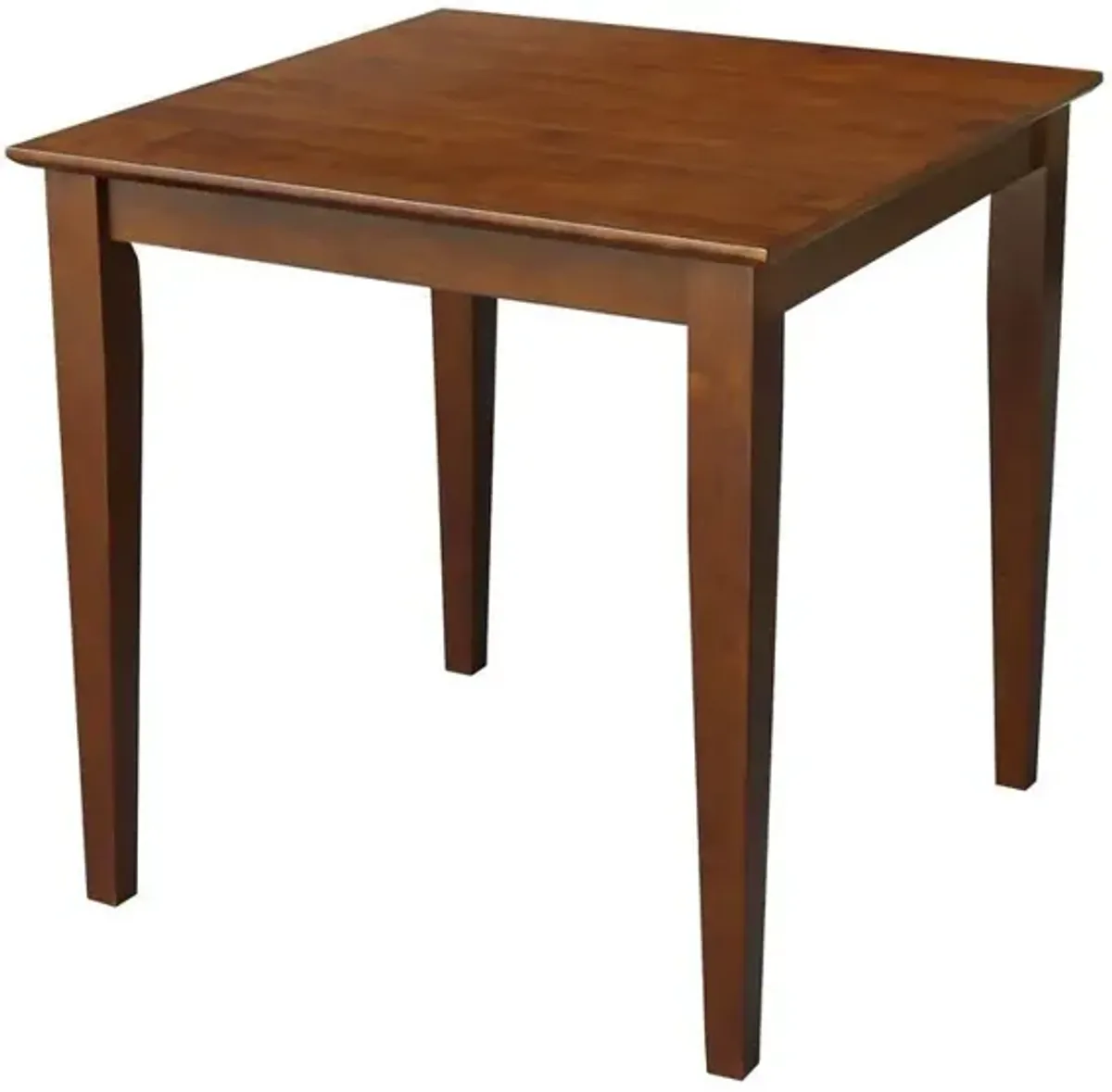 John Thomas Dining Essentials 30 Inch Square Table Top with 30 Inch Shaker Legs in Espresso