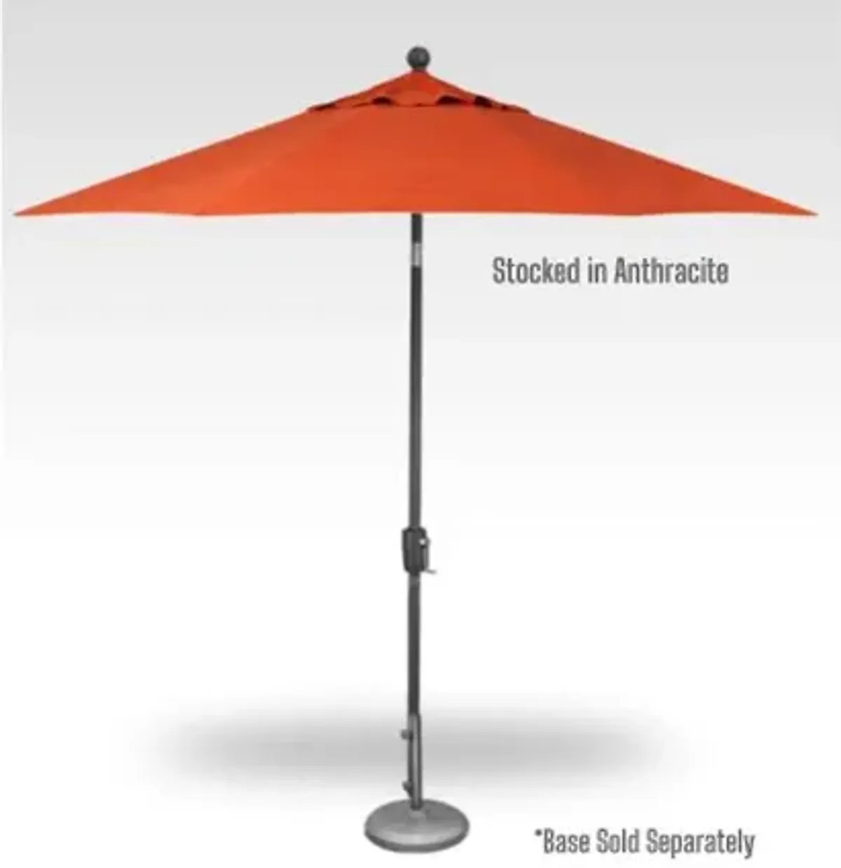 Treasure Garden Sunset/Orange 9' Octagon Anthracite Push Button Tilt Outdoor Umbrella