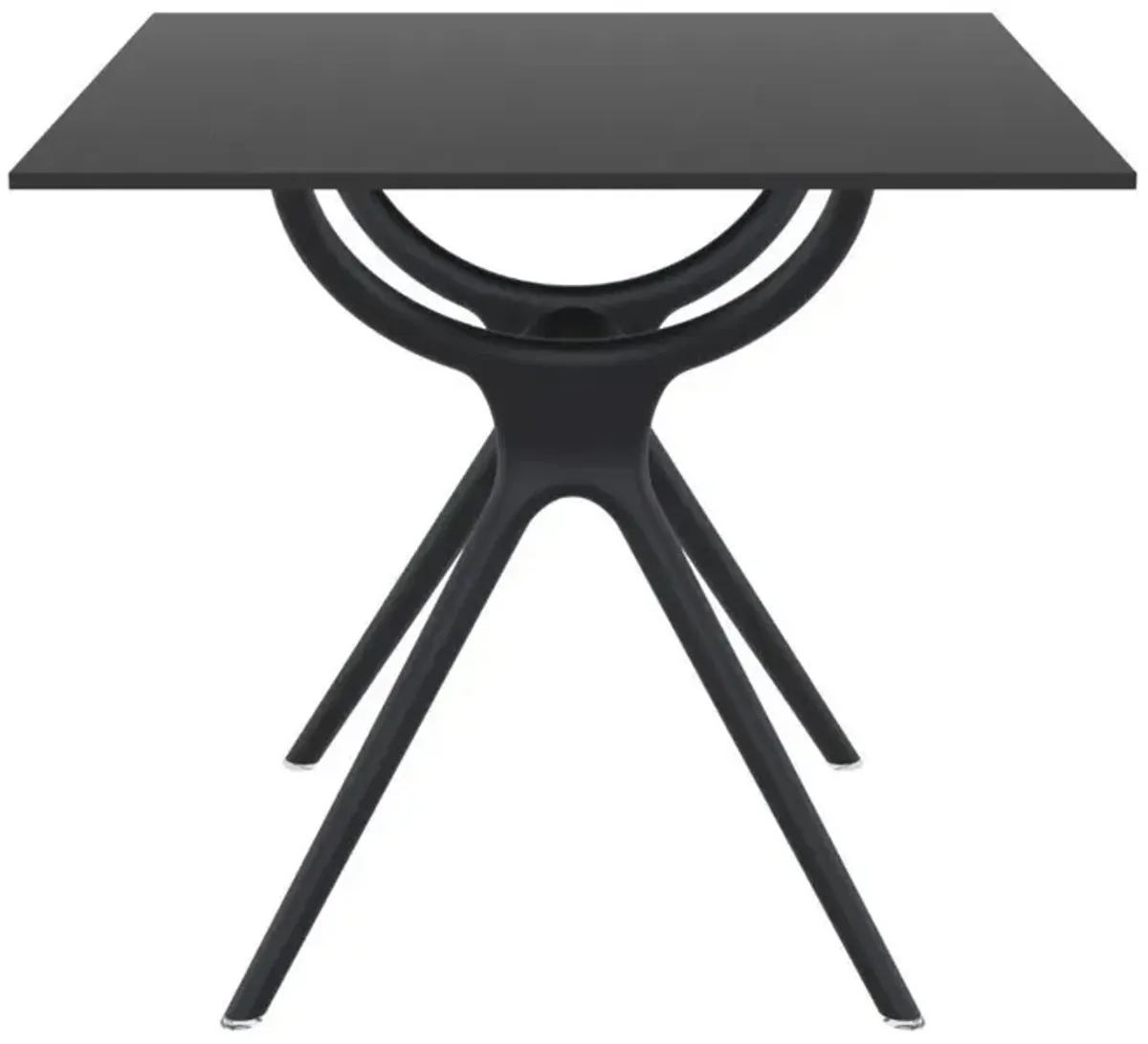 Compamia 31 Inch Air Outdoor Square Dining Table Black