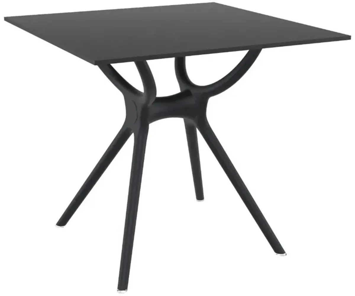 Compamia 31 Inch Air Outdoor Square Dining Table Black