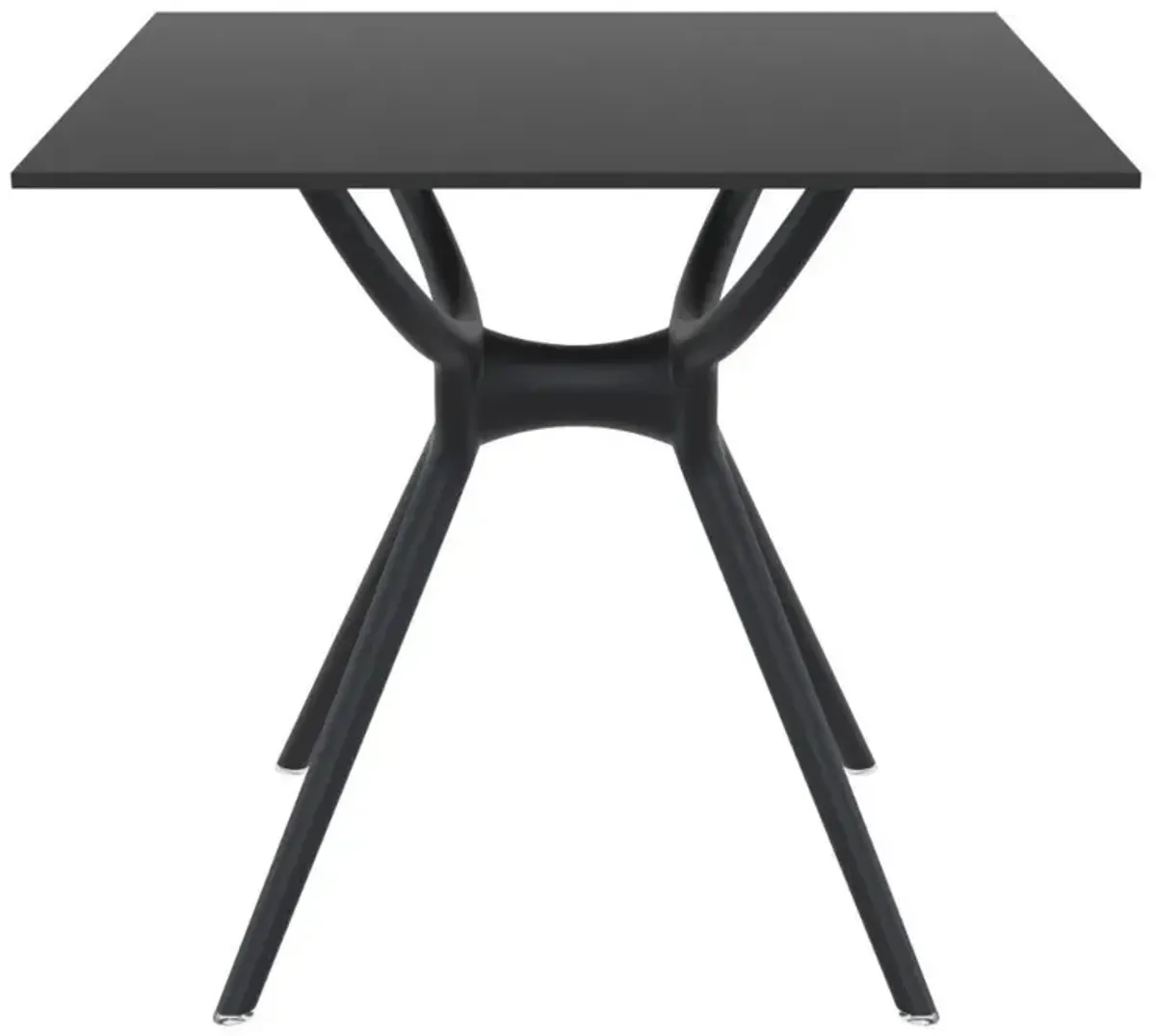 Compamia 31 Inch Air Outdoor Square Dining Table Black