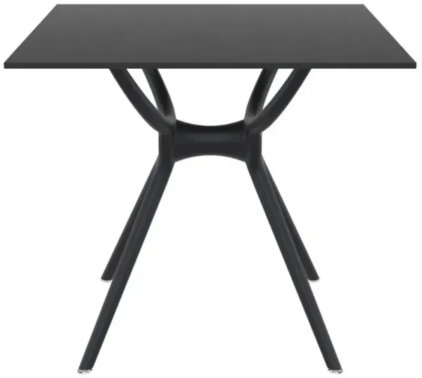Compamia 31 Inch Air Outdoor Square Dining Table Black