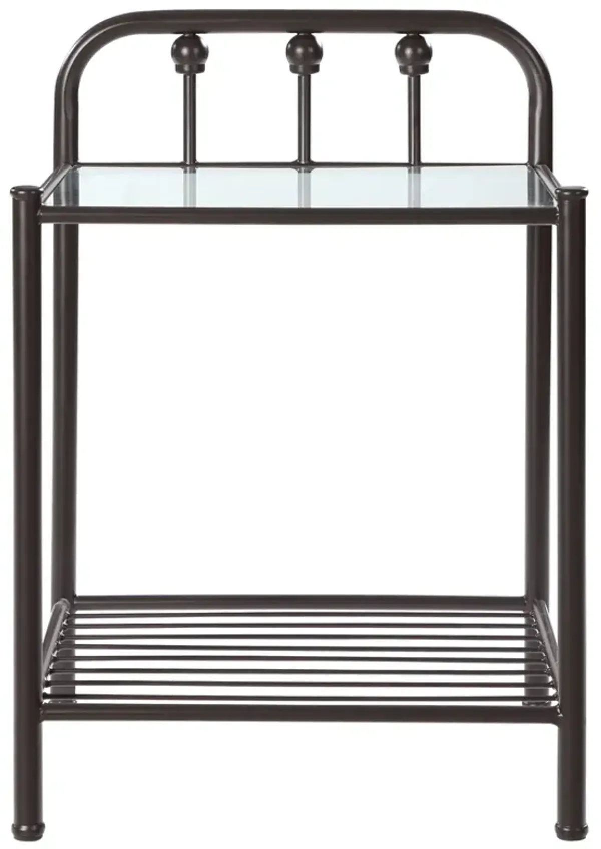 Coaster Livingston Metal 1-Shelf Nightstand Dark Bronze