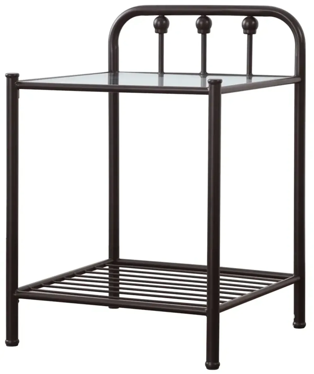 Coaster Livingston Metal 1-Shelf Nightstand Dark Bronze