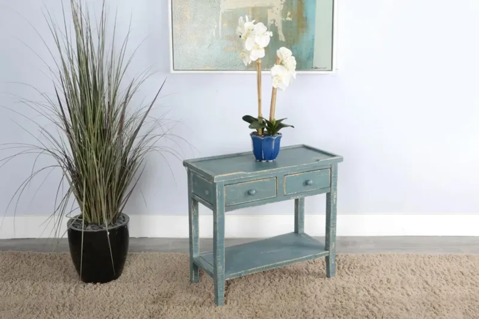 Sunny Designs Marina Sea Grass Side Table