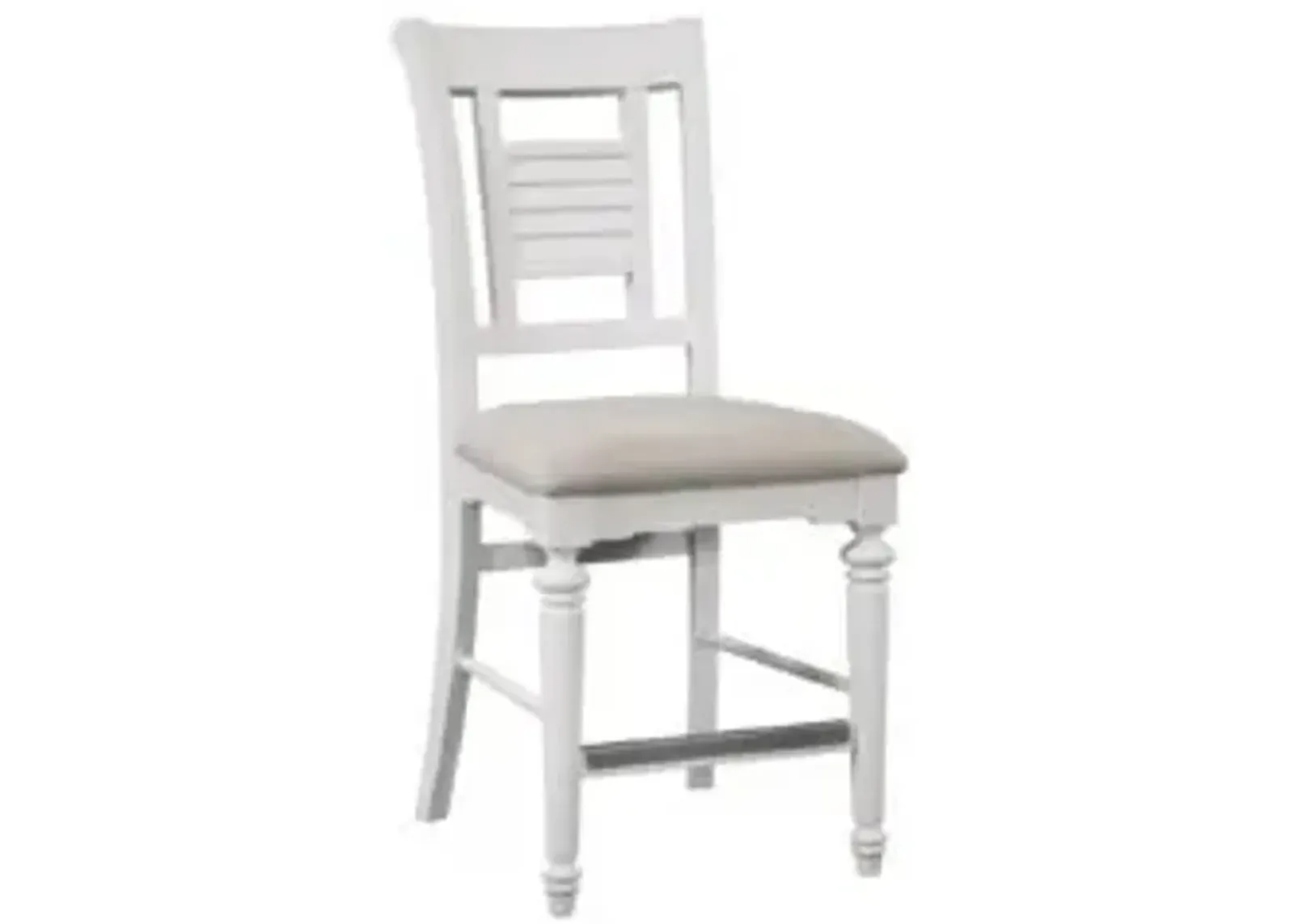 American Woodcrafters Cottage Traditions Counter-Height Chair in Clean White Cottage Finish