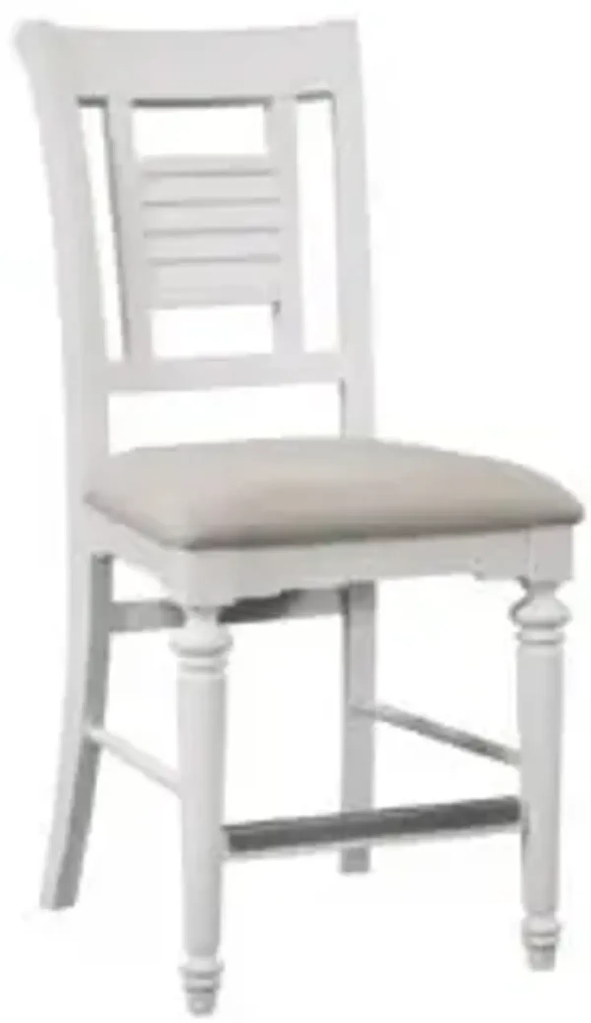 American Woodcrafters Cottage Traditions Counter-Height Chair in Clean White Cottage Finish