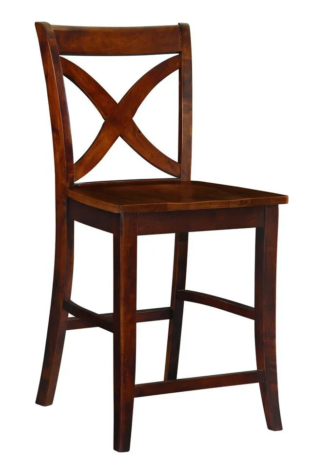 COSMOPOLITAN 24" SALERNO WOOD STOOL IN ESPRESSO