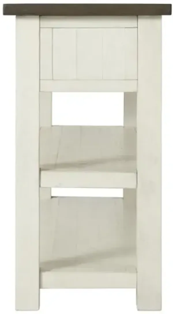 Martin Svensson Monterey Sofa Console Table in Cream White & Brown