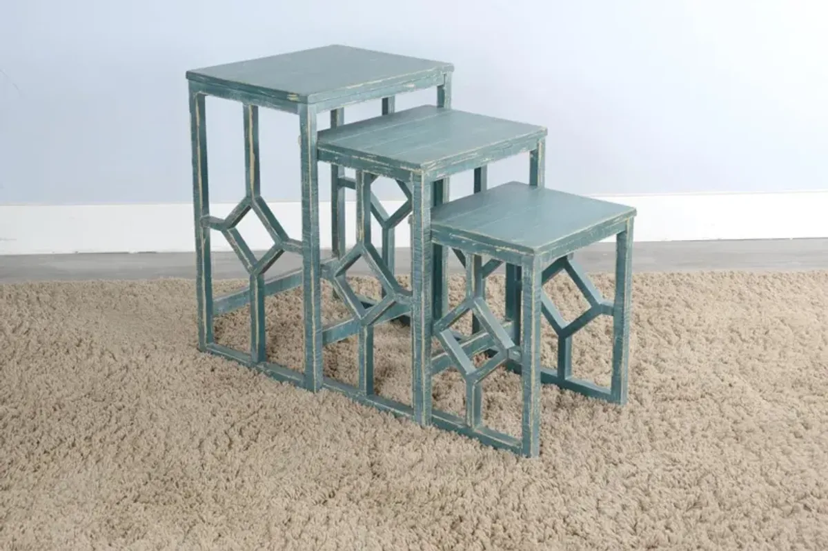 Sunny Designs Marina Seagrass Nesting Tables