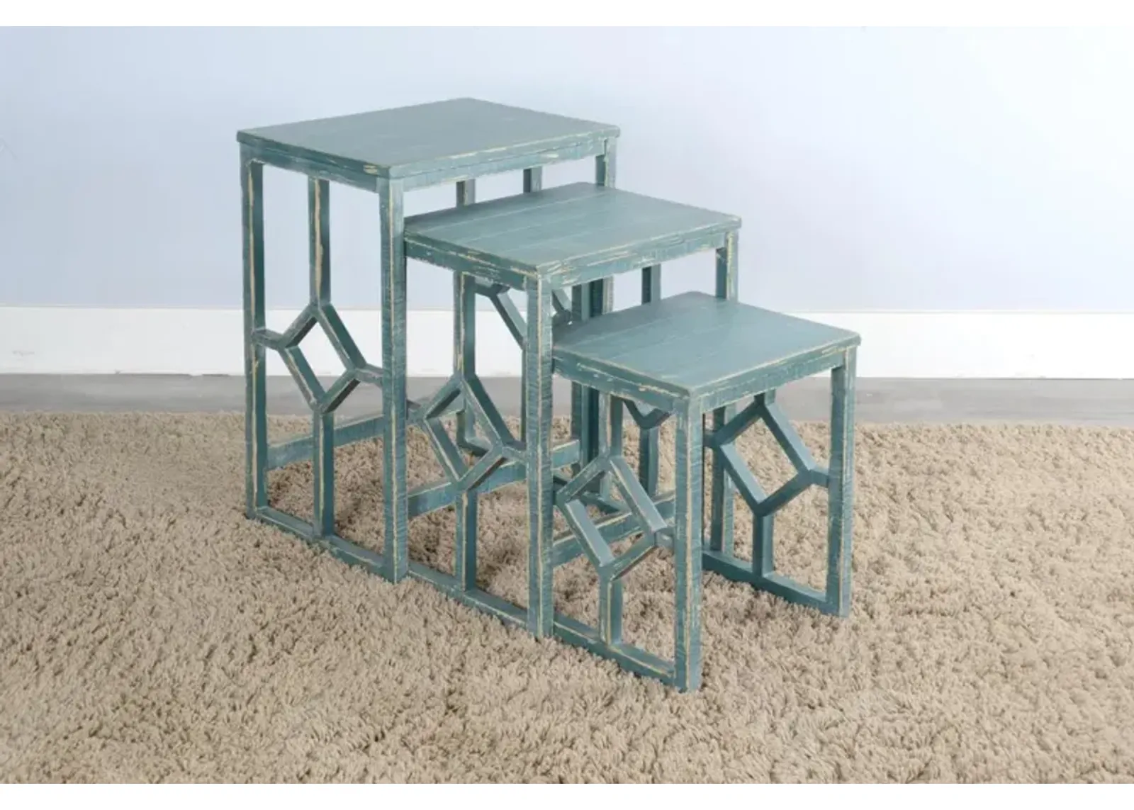 Sunny Designs Marina Seagrass Nesting Tables