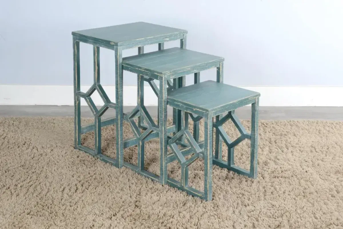 Sunny Designs Marina Seagrass Nesting Tables