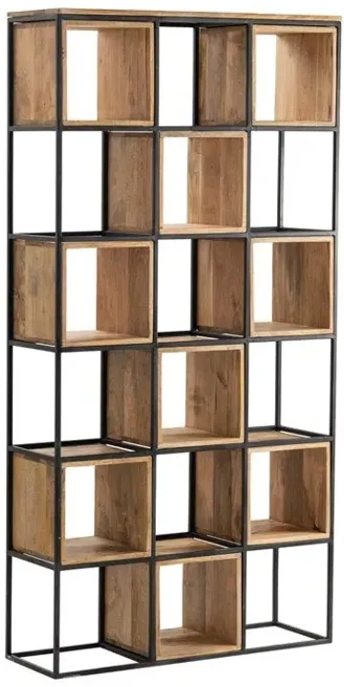 Crestview Owen Brown & Black Etagere