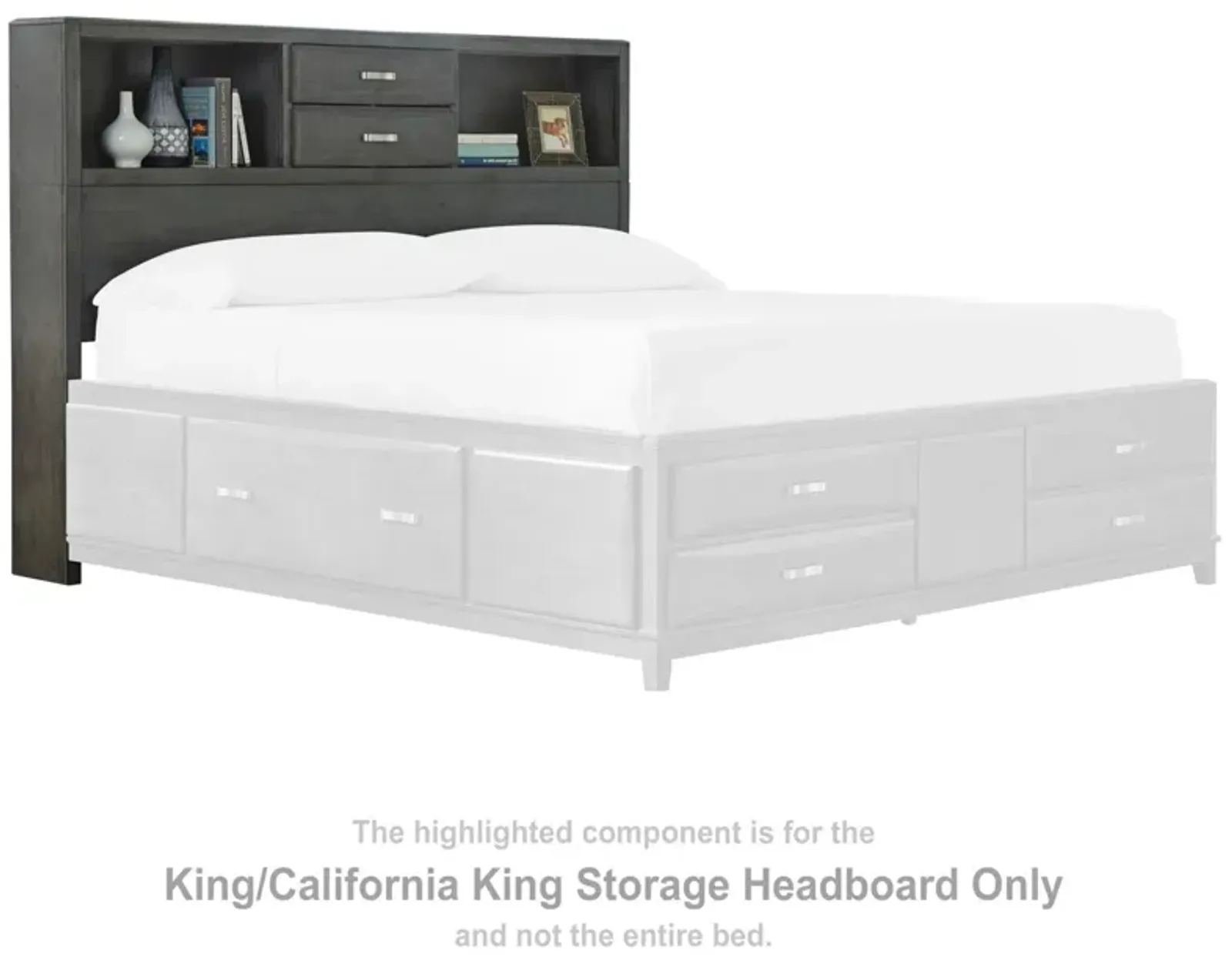 Ashley Caitbrook Storage Gray California King/King Headboard