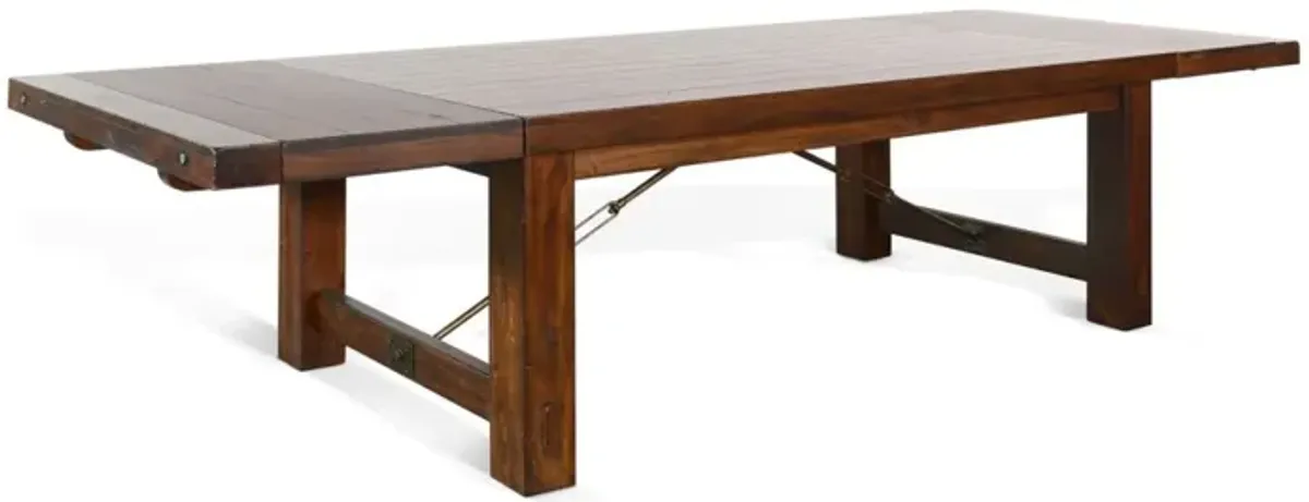 TUSCANY VINTAGE MOCHA 86-122 INCH EXTENSION DINING TABLE