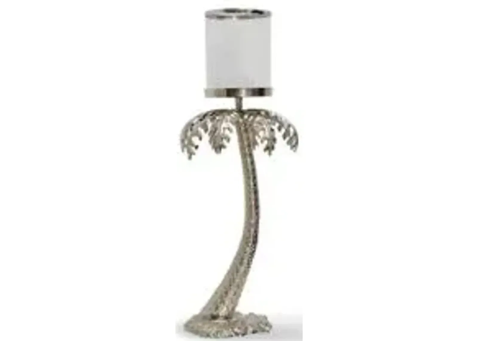 Style Craft Nickel Plated Palm Large Metal Palm Tree Sculpture