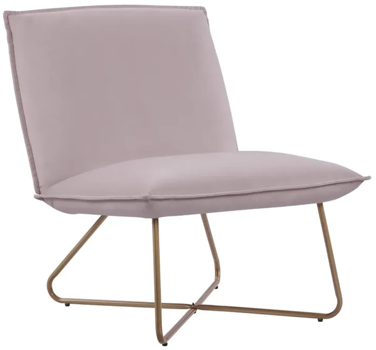 Linon Kevlin Blush Pink Armless Chair