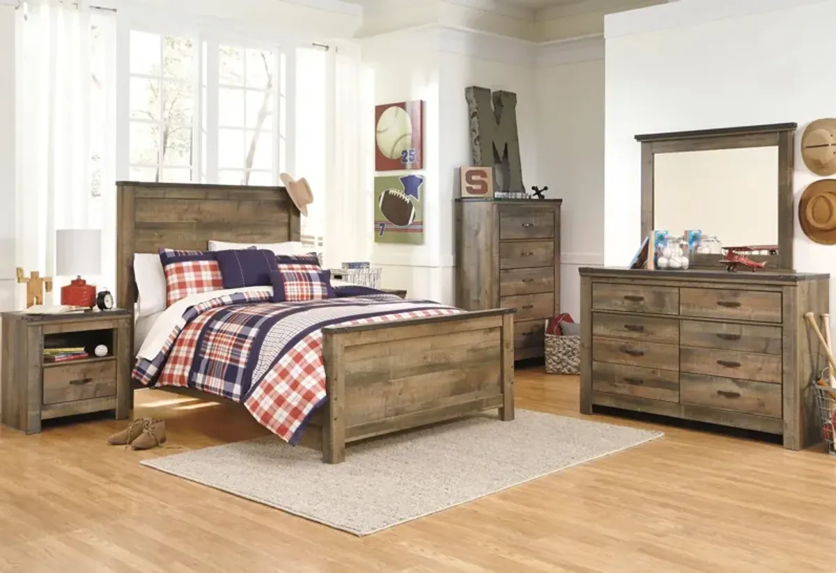 Ashley Trinell Rustic Brown Full Panel Bed