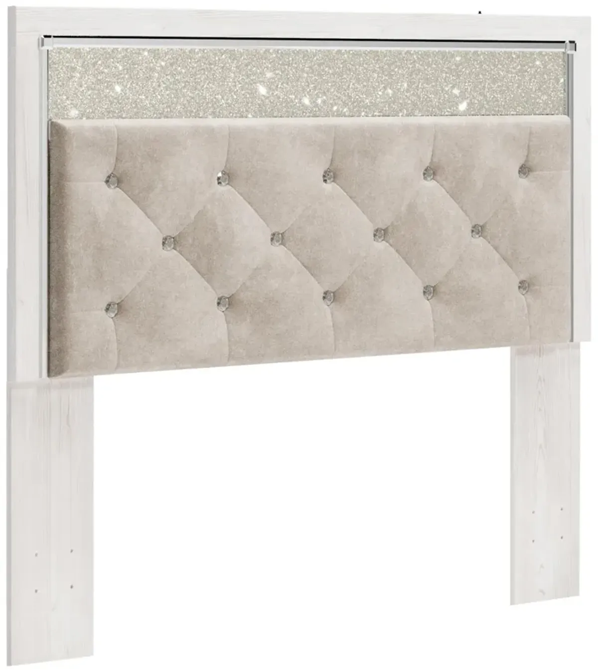 Ashley Altyra Upholstered Panel White Queen Headboard