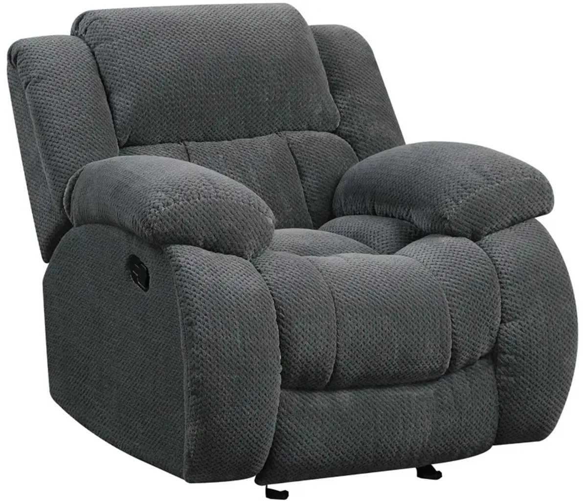 Coaster Weissman Upholstered Padded Arm Glider Recliner Grey