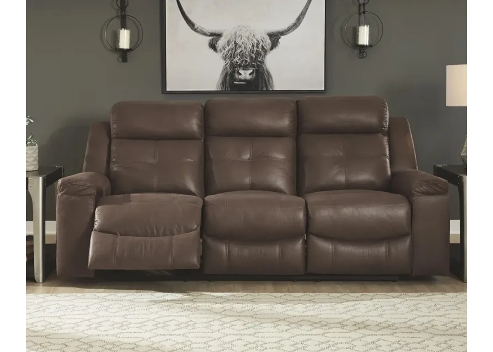 Ashley Jesolo Coffee Reclining Sofa