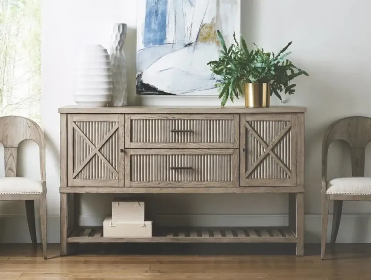 American Drew West Fork Sloan Taupe Elm Sideboard