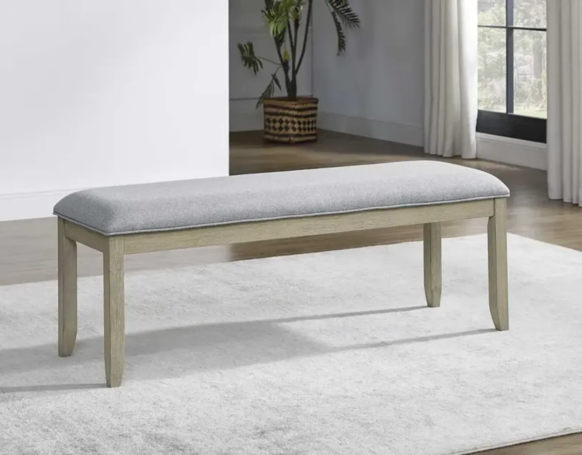 Steve Silver Carena Backless Dining Bench Gray