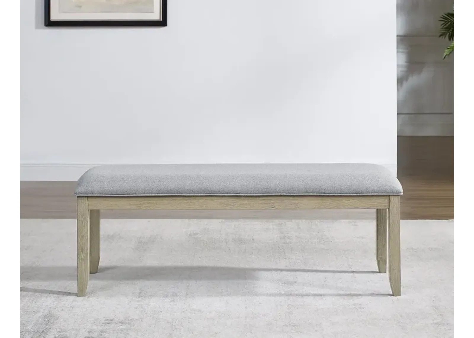 Steve Silver Carena Backless Dining Bench Gray