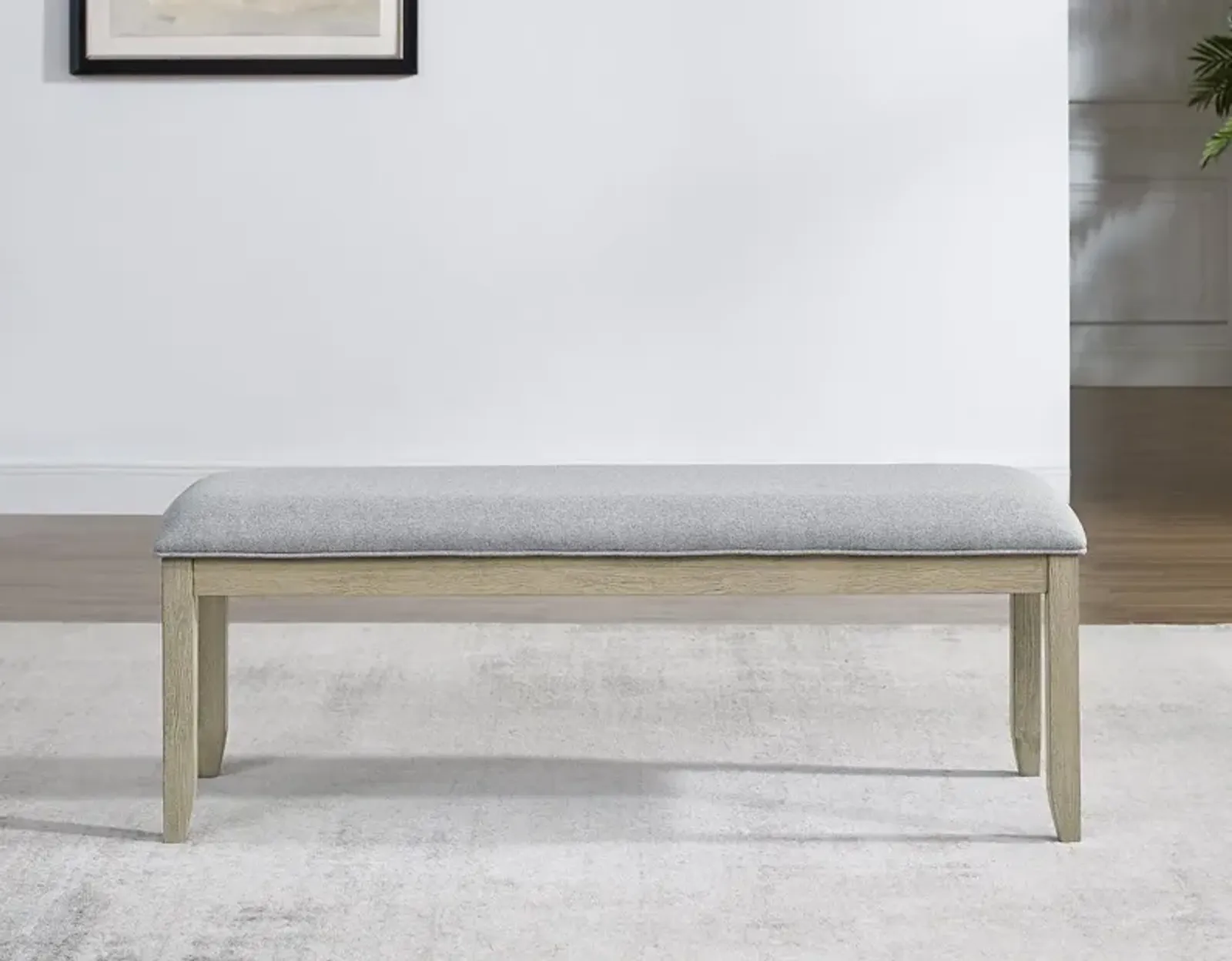 Steve Silver Carena Backless Dining Bench Gray