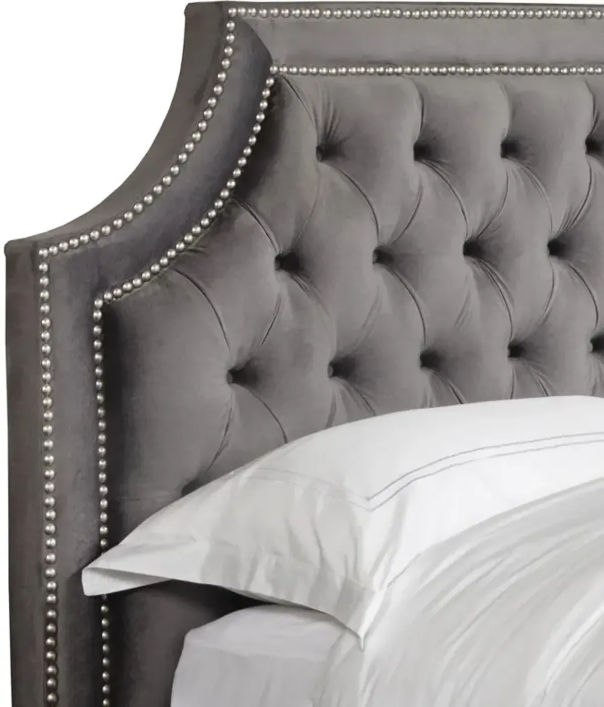 Parker House Jasmine Queen Size Headboard in Flannel Grey Color