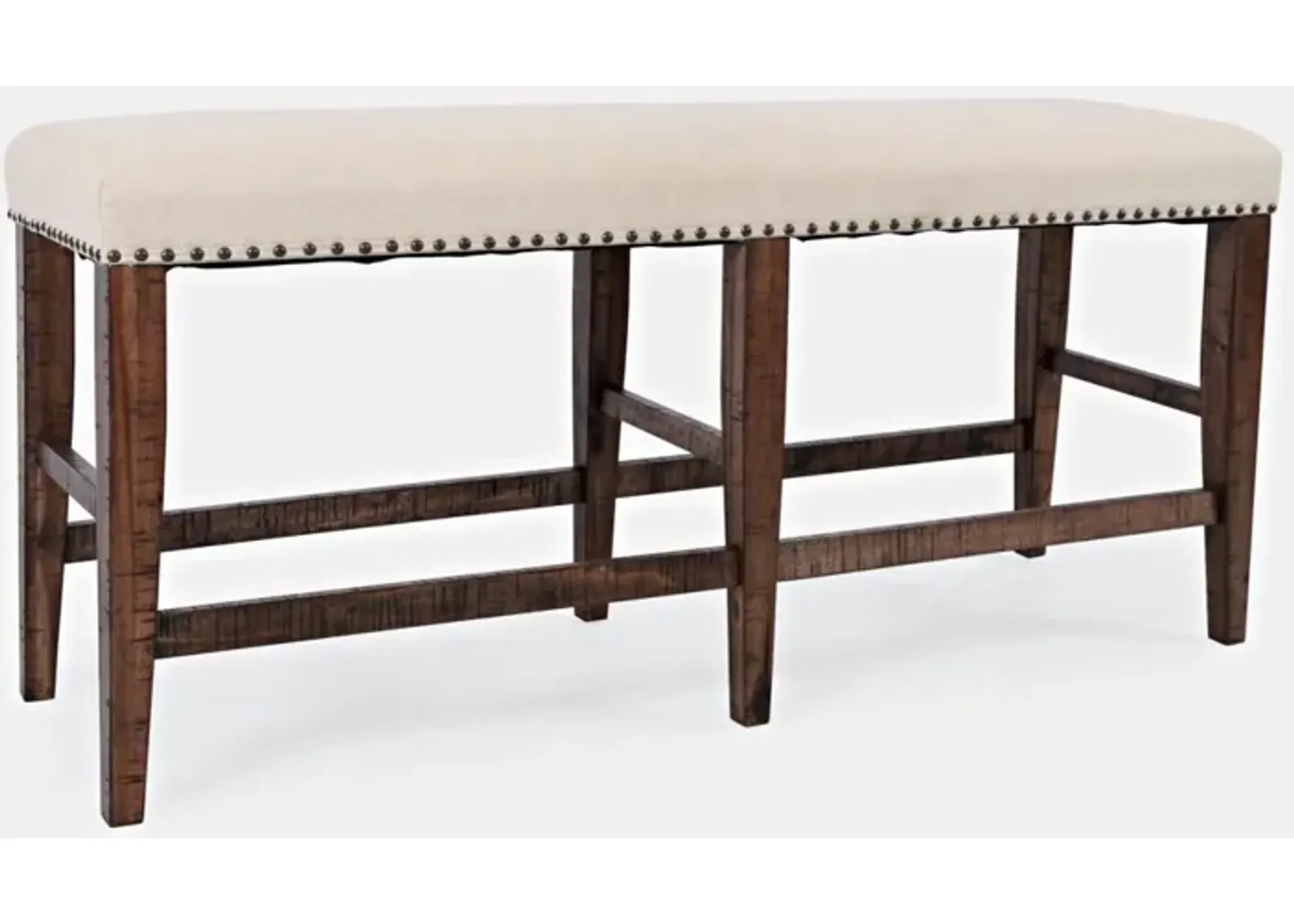 Jofran Fairview Backless Counter Bench Dark Oak