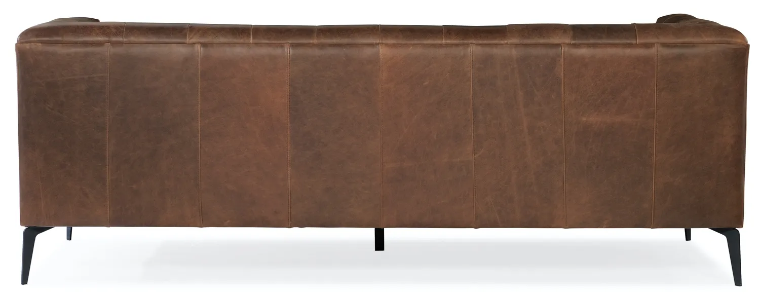 NICOLLA LEATHER STATIONARY SOFA