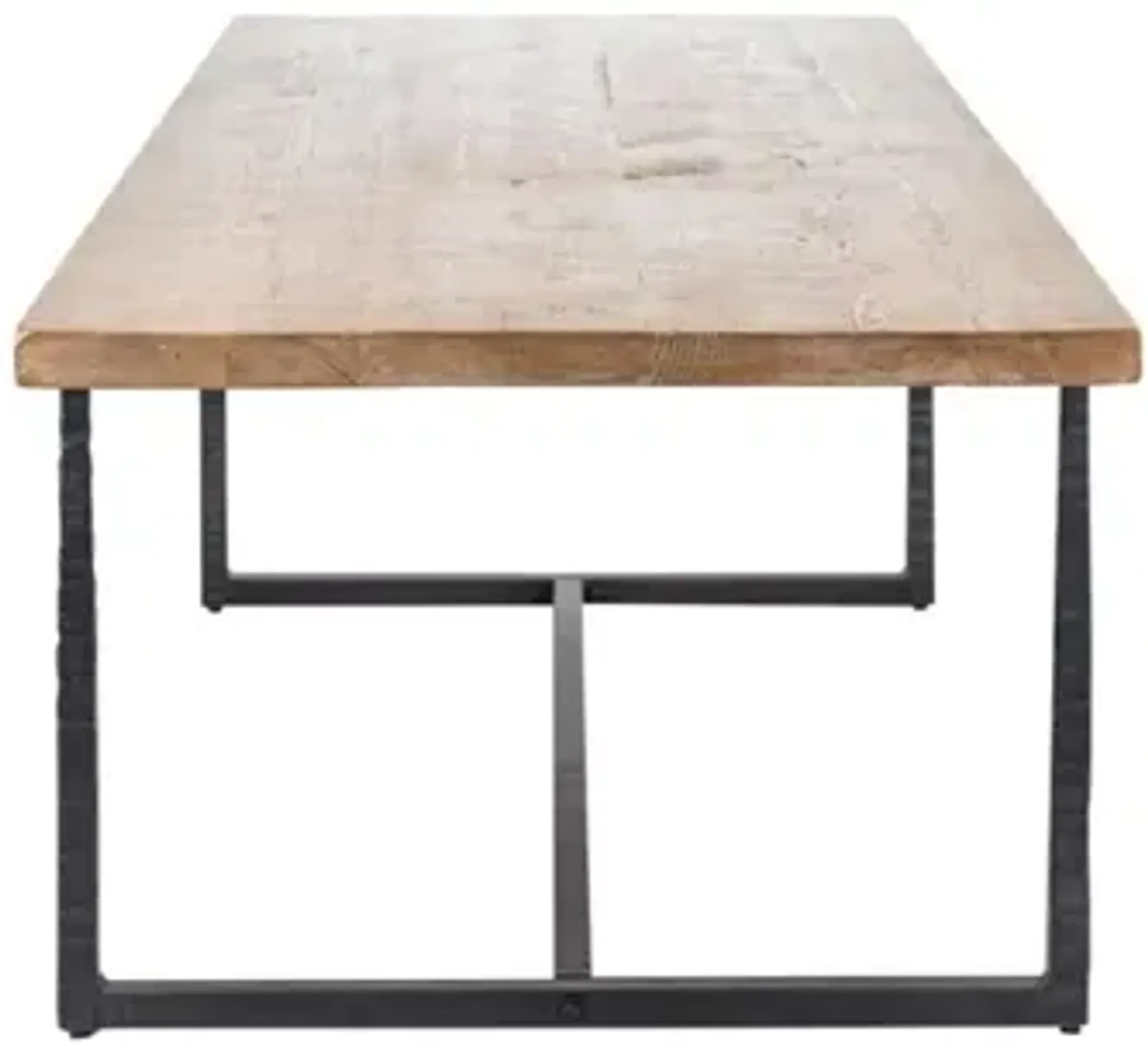 Nest Home Evie Iron/Natural Grey 96 Inch Rectangle Dining Table