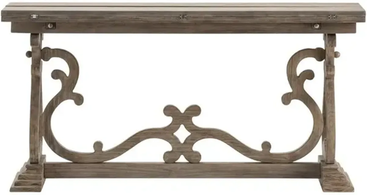 Crestview Hawthorne Estate Gray Console Table