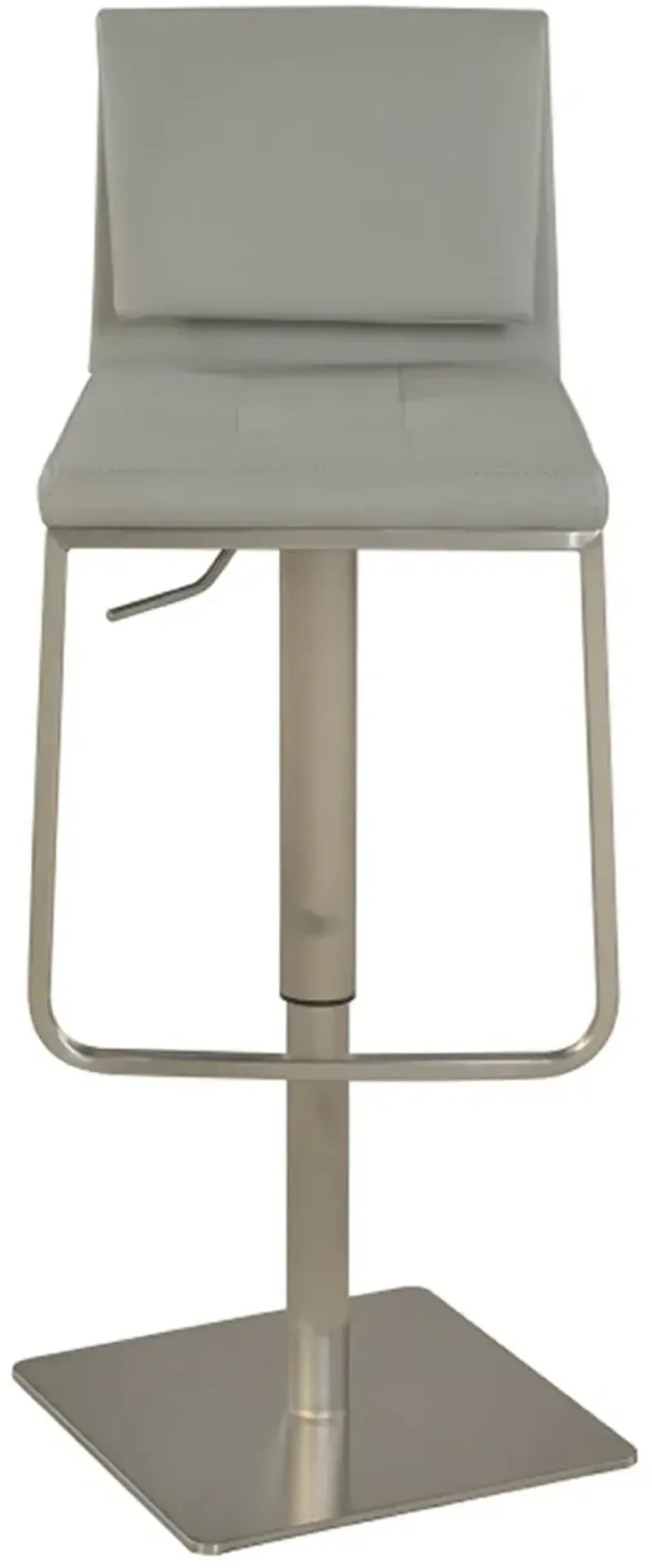 Chintaly Grey Contemporary Pneumatic Adjustable Height Stool