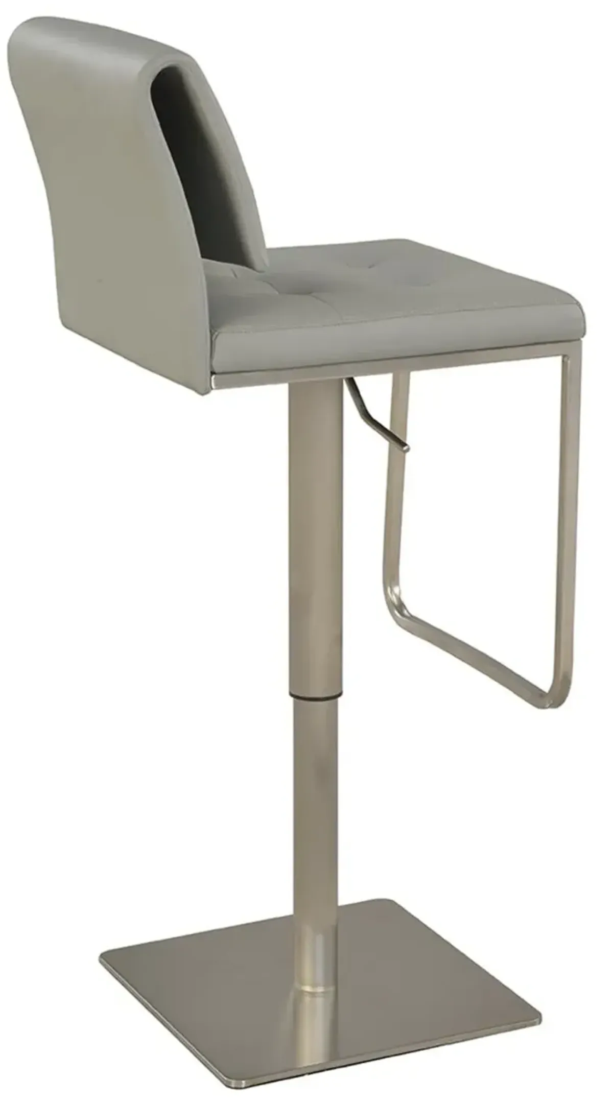 Chintaly Grey Contemporary Pneumatic Adjustable Height Stool