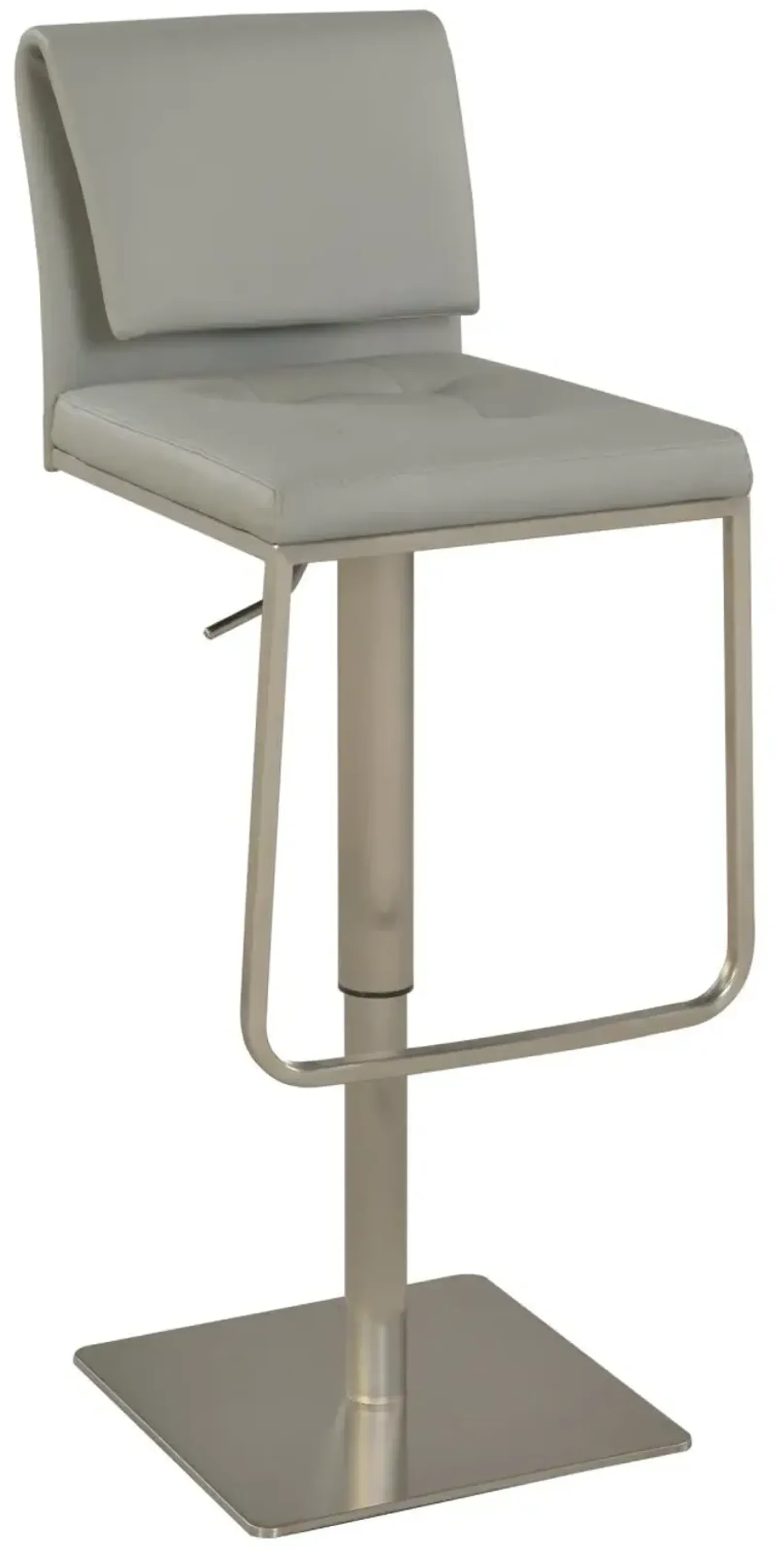 Chintaly Grey Contemporary Pneumatic Adjustable Height Stool