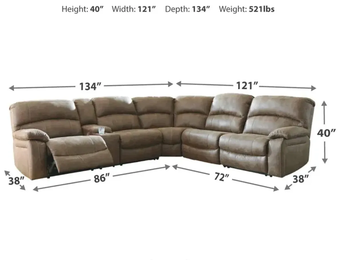 Ashley Segburg 4-Piece Power Reclining Sectional Driftwood Benchcraft