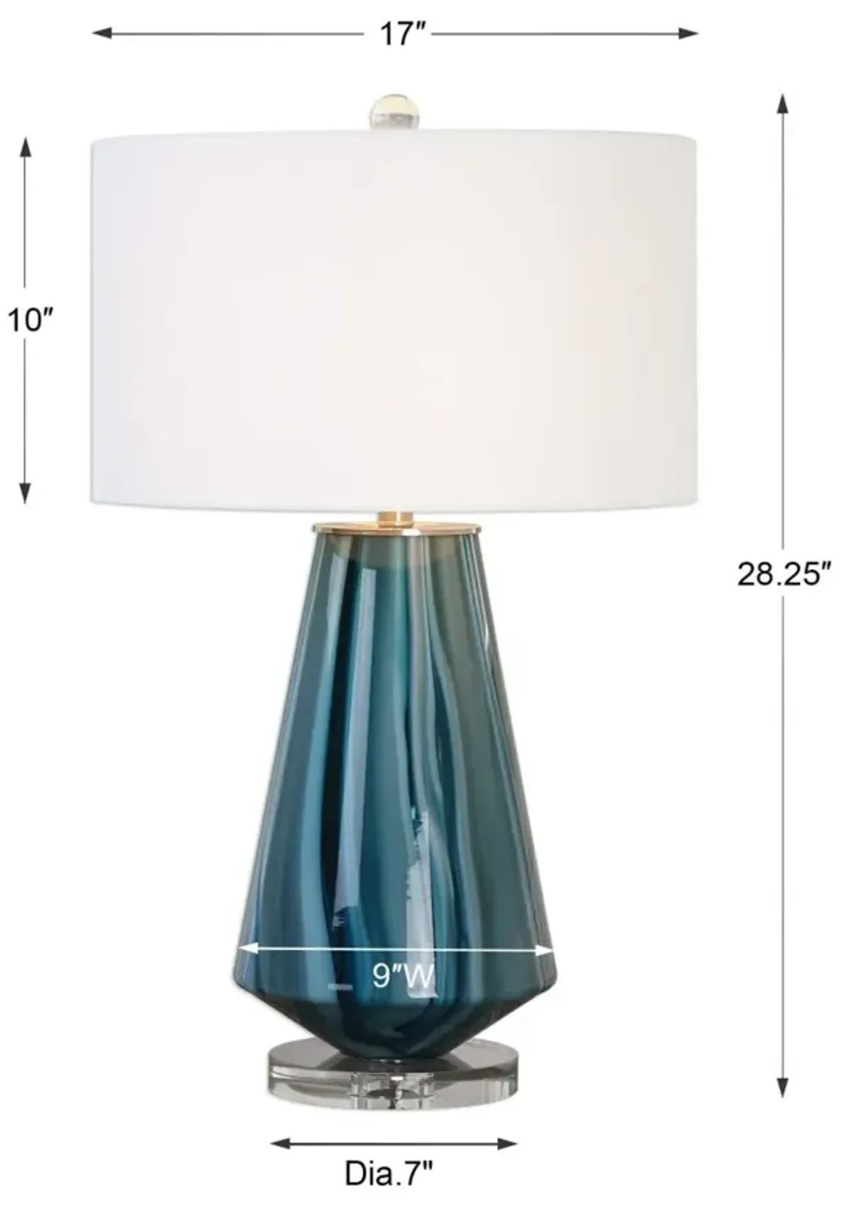 Uttermost Pescara Teal-Gray Table Lamp