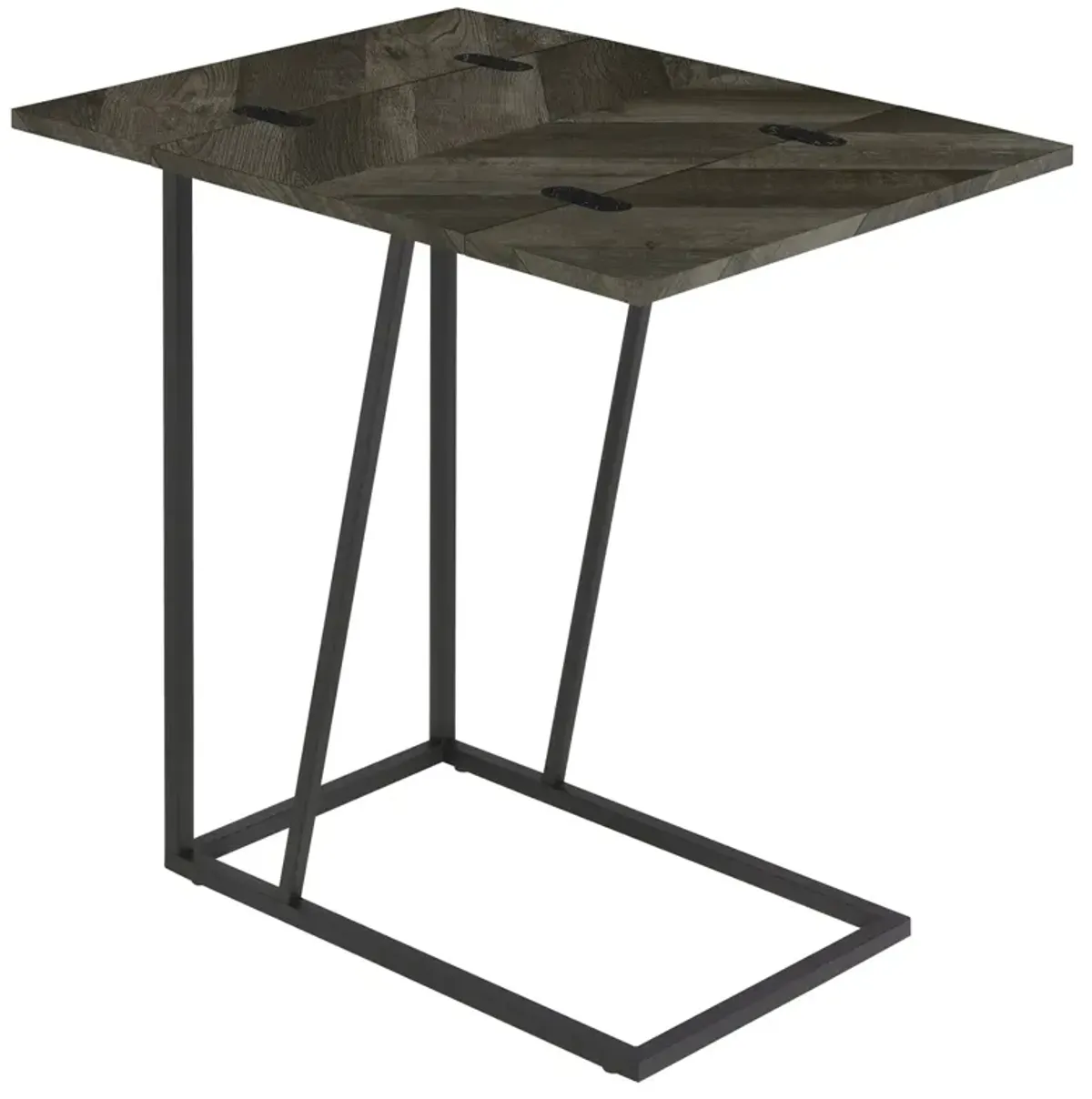 Coaster Carly Expandable Engineered Wood C-Shaped Side Table Grey