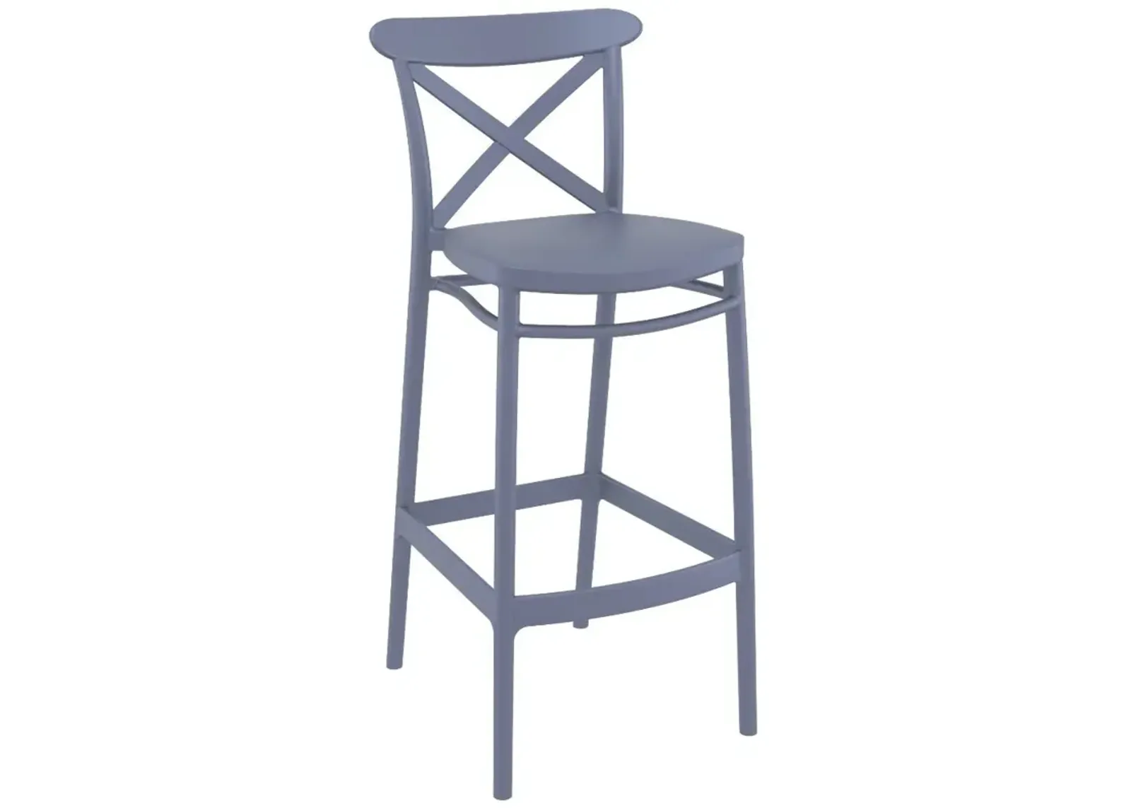 Compamia Sky Cross Square Bar Set with 2 Barstools Dark Gray