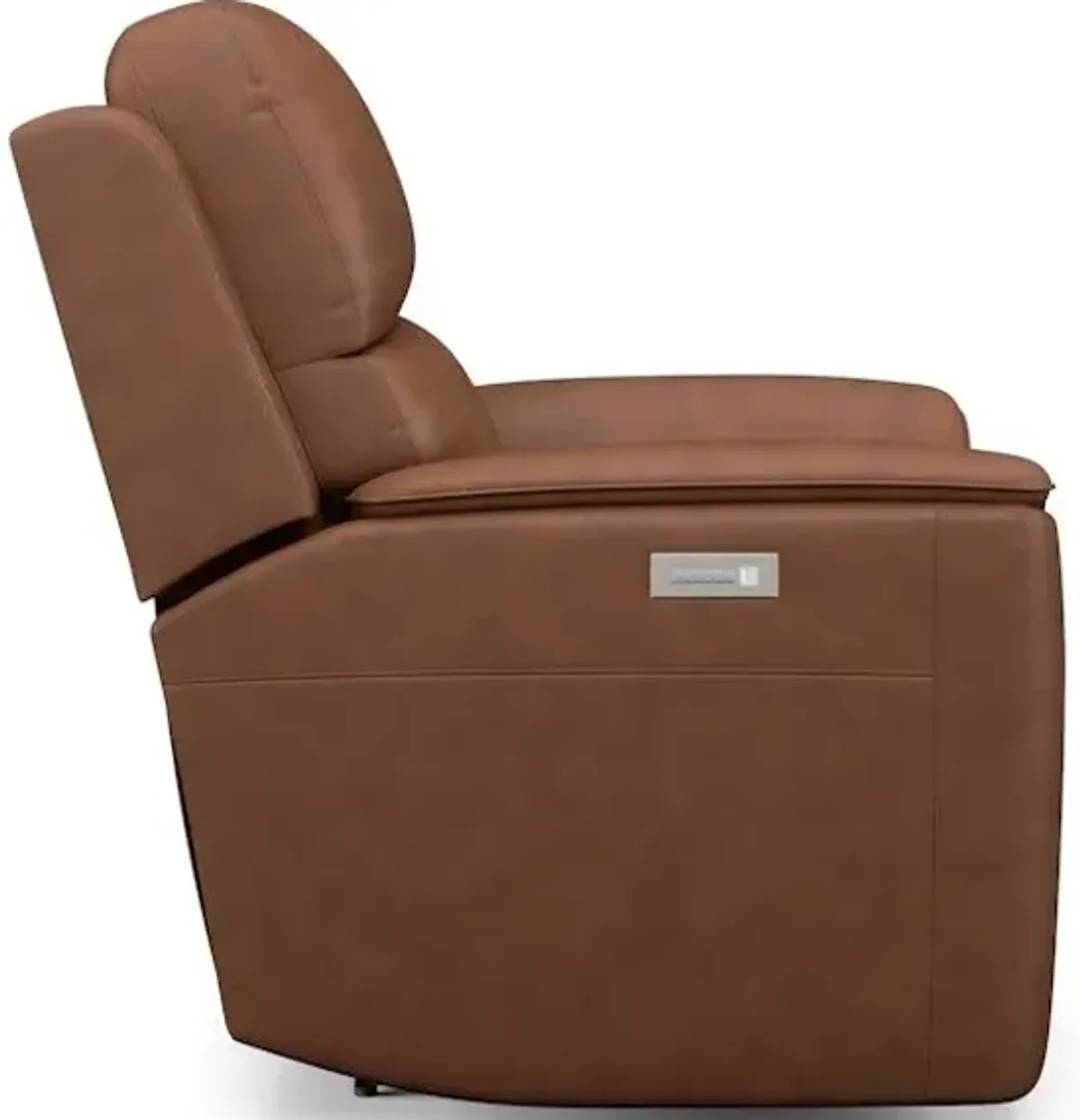 Flexsteel Henry Carmel Leather Power Recliner with Power Headrest & Lumbar