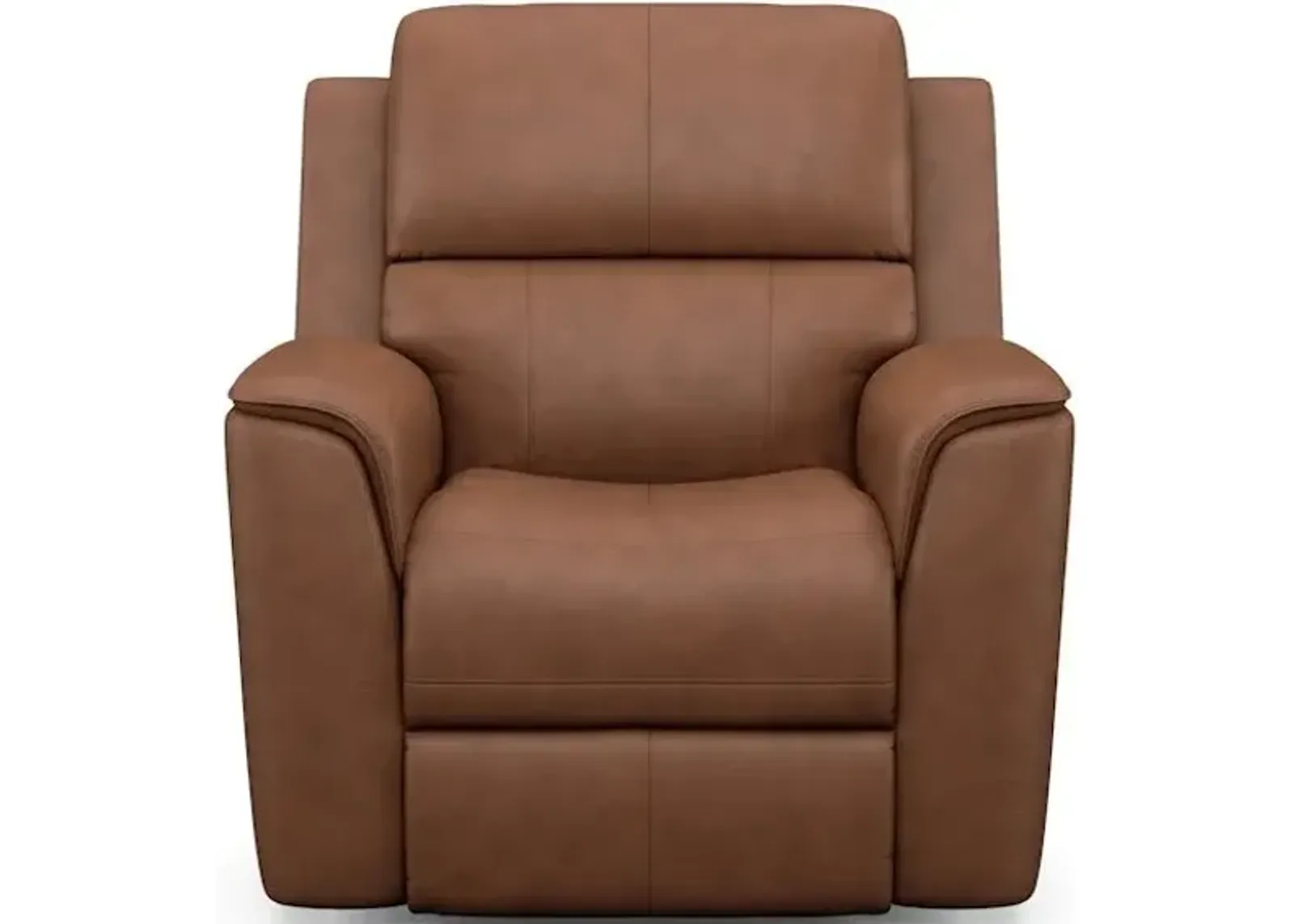 Flexsteel Henry Carmel Leather Power Recliner with Power Headrest & Lumbar