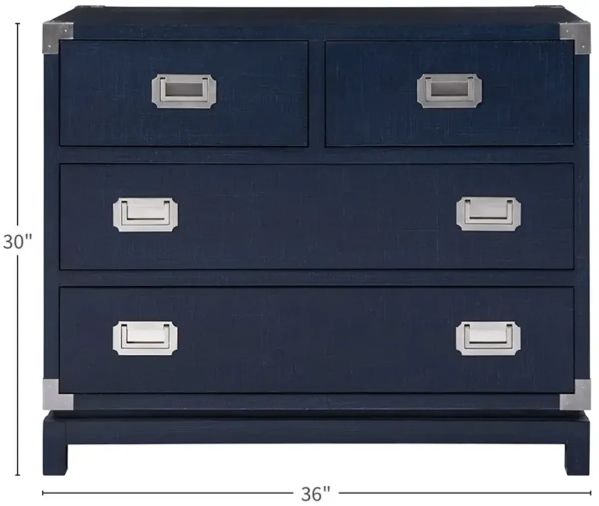 Universal Escape Coastal Living 4-Drawer Marina Blue Chest