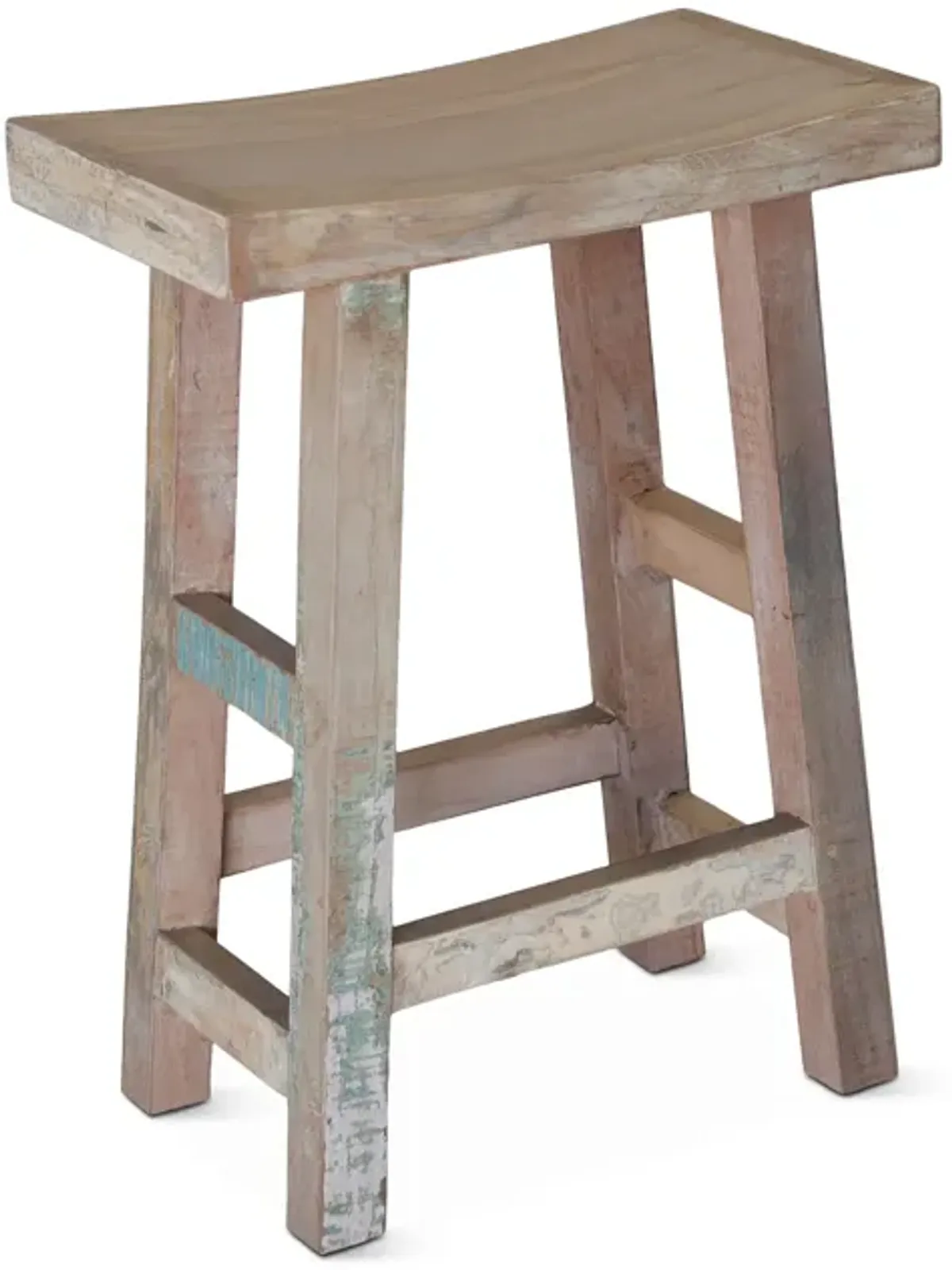 Home Trends Design Ibiza Vintage Reclaimed Teak Counter Stool