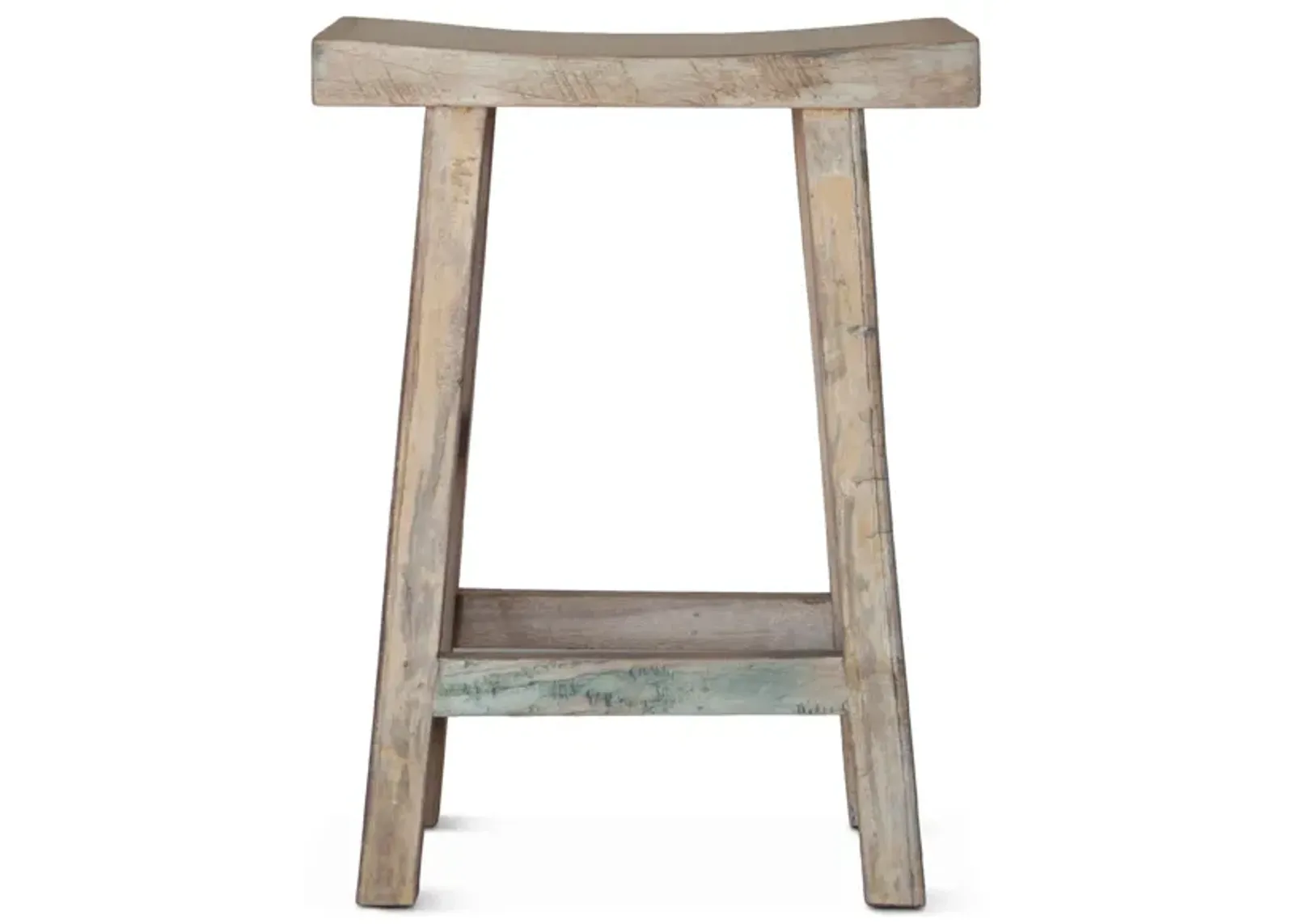 Home Trends Design Ibiza Vintage Reclaimed Teak Counter Stool