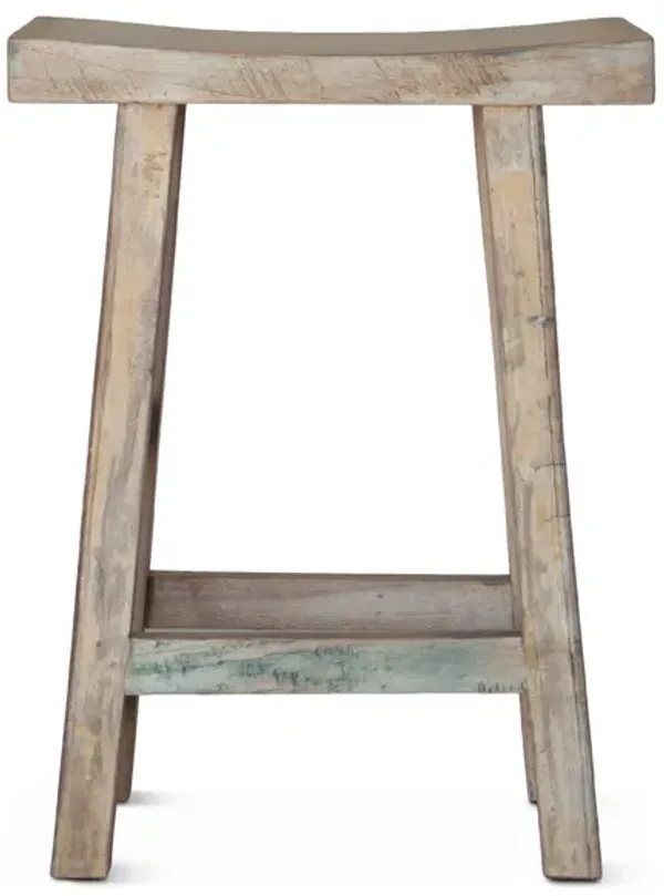 Home Trends Design Ibiza Vintage Reclaimed Teak Counter Stool