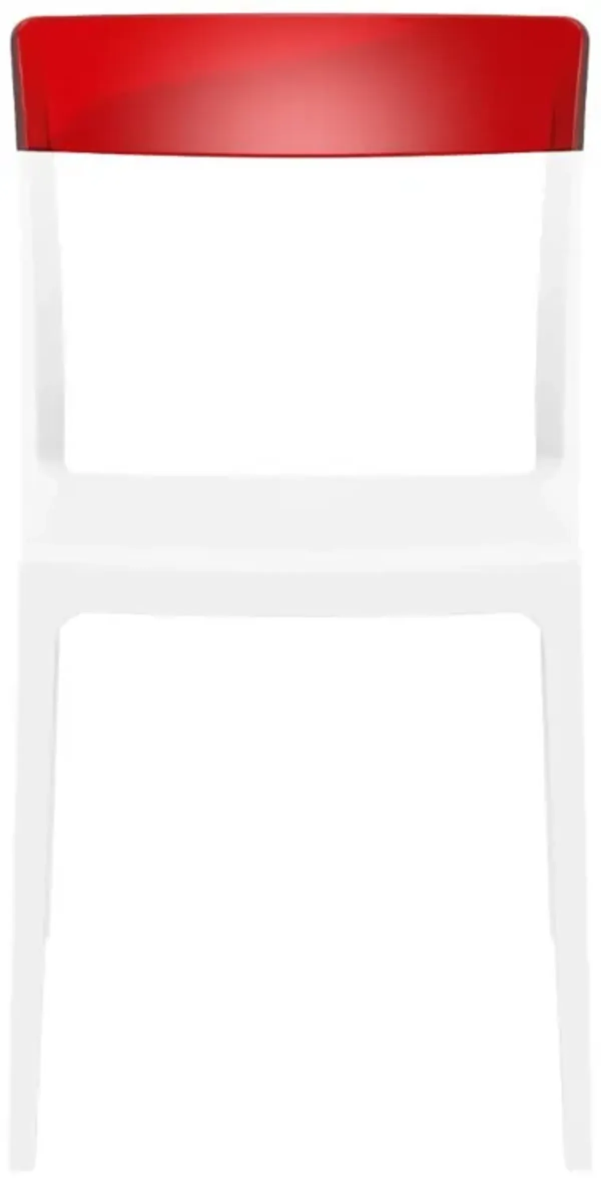 Compamia Flash Dining Chair White Transparent Red