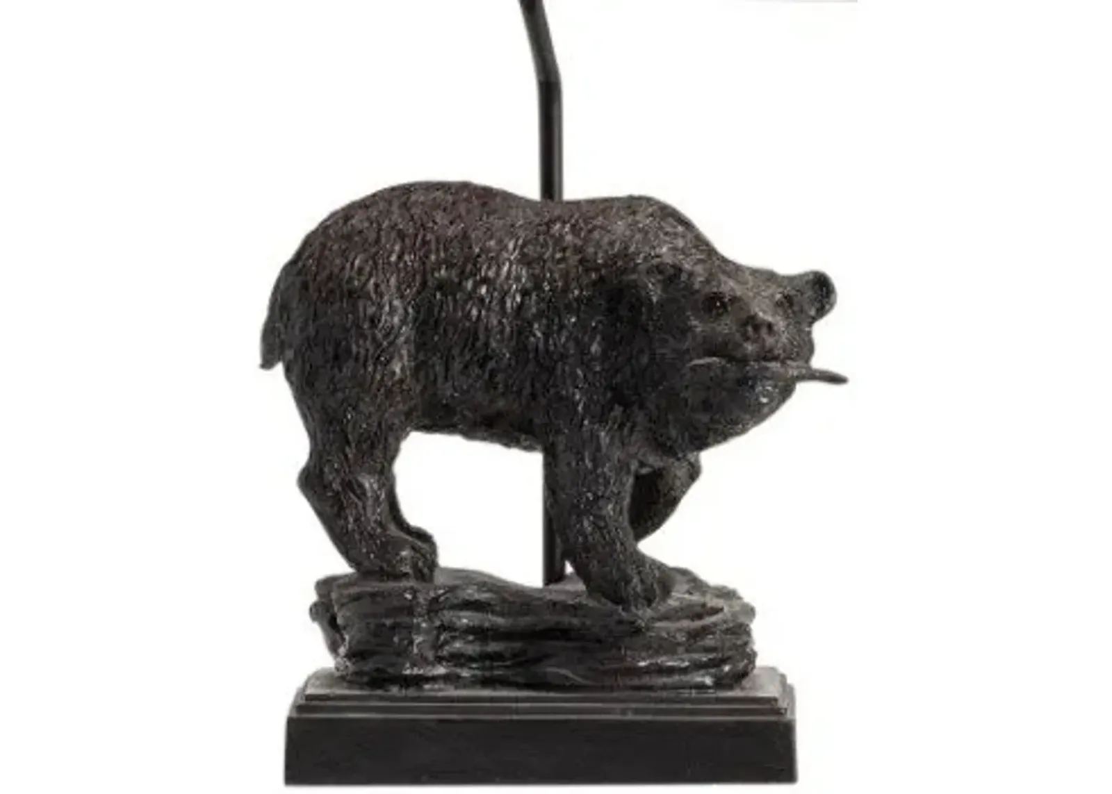 Crestview Fishing Bear Bronze/Light Brown Table Lamp